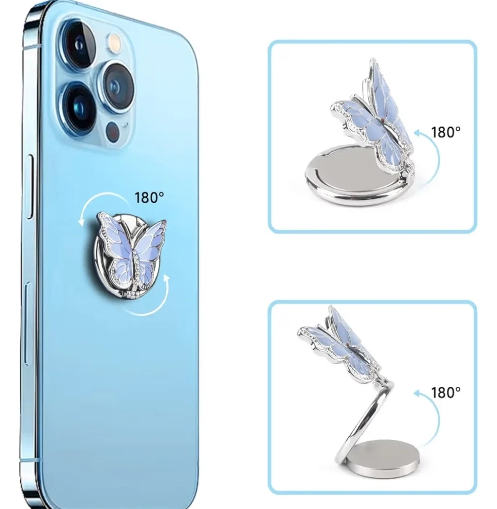 Butterfly Phone Ring‎ Grip 360 Degree Rotating Plating Finger Holder Kickstand